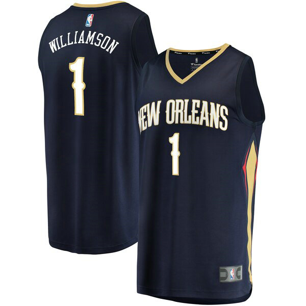 Maillot nba New Orleans Pelicans Icon Edition Homme Zion Williamson 1 Bleu marin